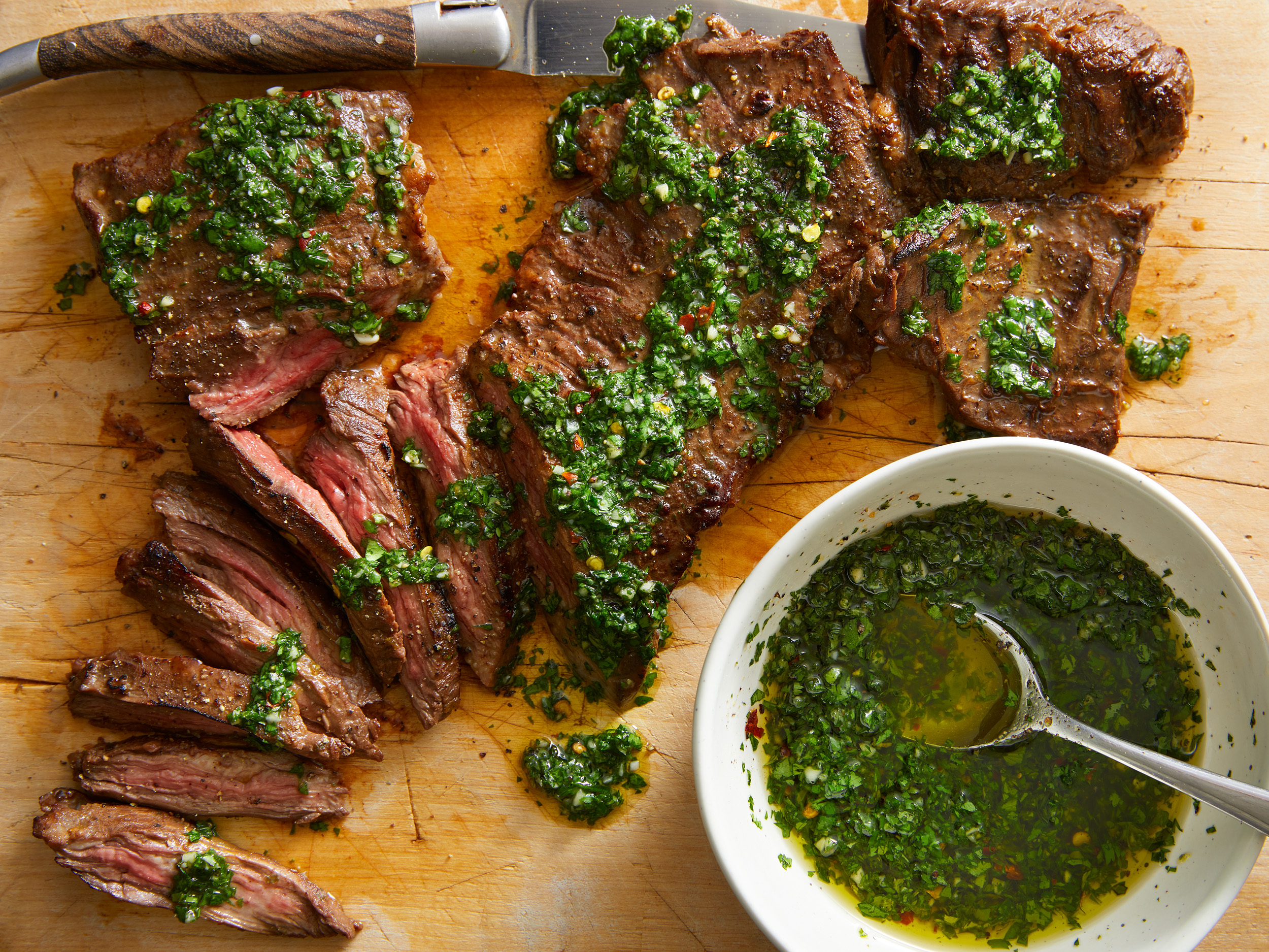 Churrasco con chimichurri